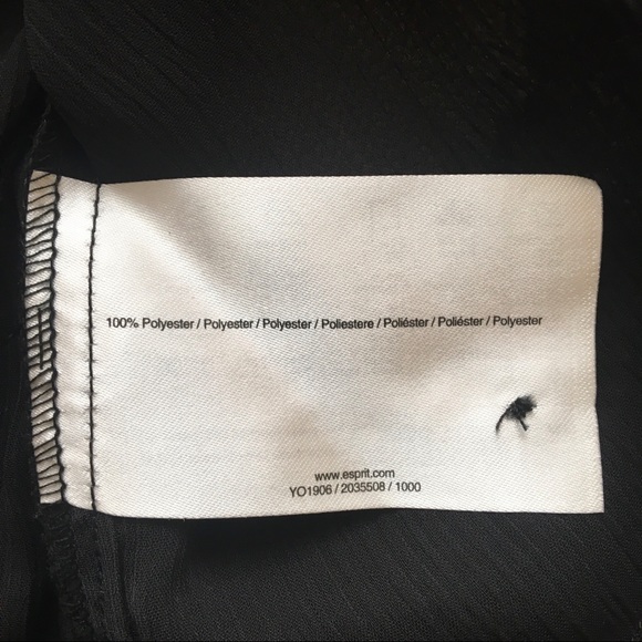 Sheer black top, sheer lace top, Esprit, XS - Picture 13 of 16